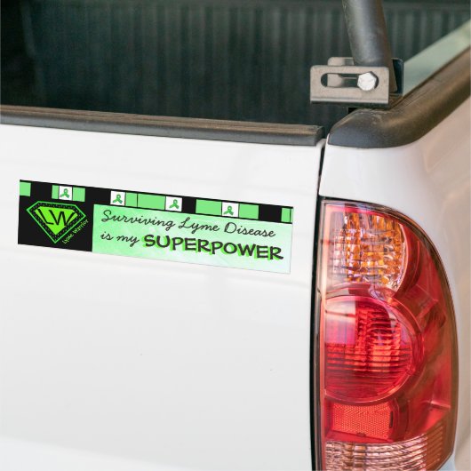 Lyme Disease Warrior Superpower Bumpersticker (Op Truck)