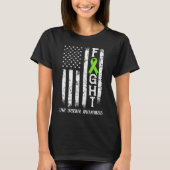 Lyme Disease Warrior US Flag T-shirt (Voorkant)