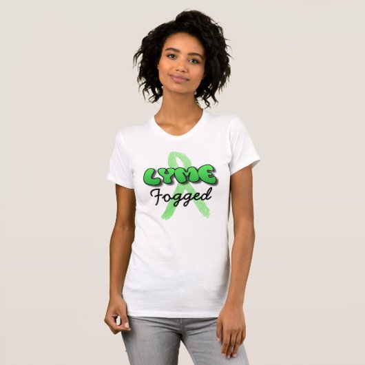 Lyme Fogged Lyme-ziekte bewustzijnsshirt T-shirt (Voorkant volledig)