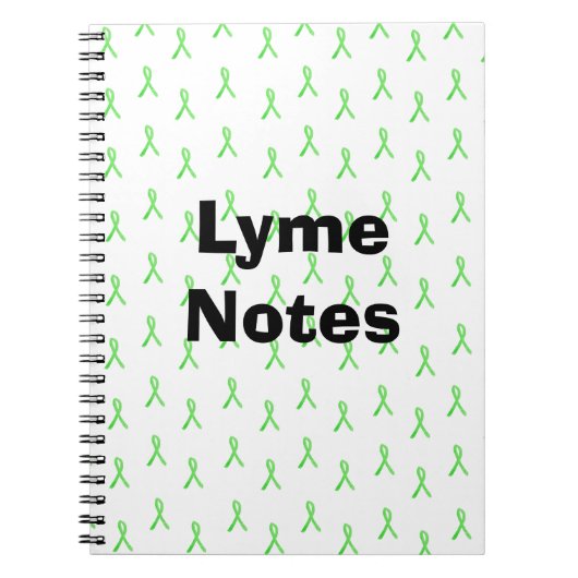 Lyme Notes Lyme-ziekte bewustzijn linten Notitieboek (Voorkant)