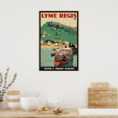 Lyme Regis Devon Dorset Grens Engeland Groot-Britt Poster (Keuken)
