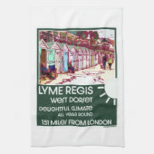 Lyme Regis Dorset England  British Holiday Theedoek (Verticaal)