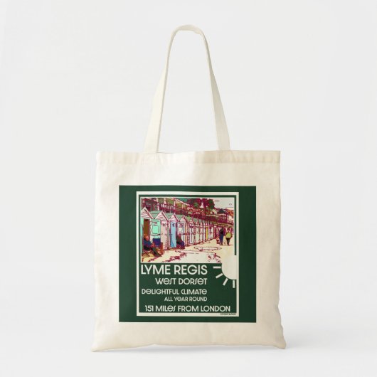 Lyme Regis Dorset England British Holiday Tote Bag (Voorkant)