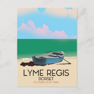 Lyme Regis, dorset Vintage poster. Briefkaart