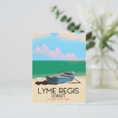 Lyme Regis, dorset vintage reisposter. Briefkaart (Staand voorkant)