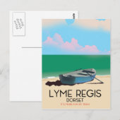 Lyme Regis, dorset vintage reisposter. Briefkaart (Voorkant / Achterkant)