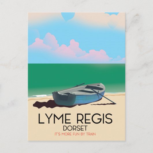 Lyme Regis, dorset vintage reisposter. Briefkaart (Voorkant)