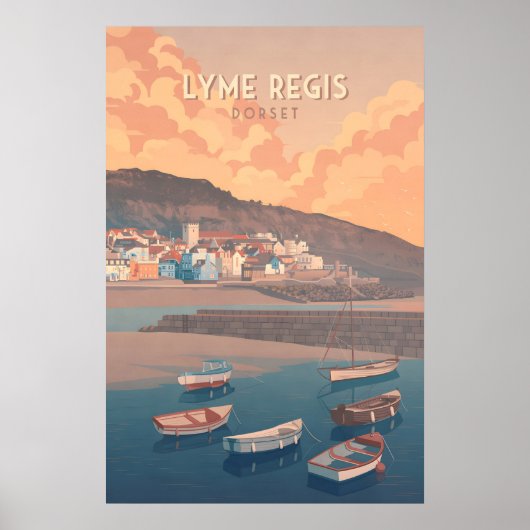 Lyme Regis Kust Reisposter Poster (Voorkant)