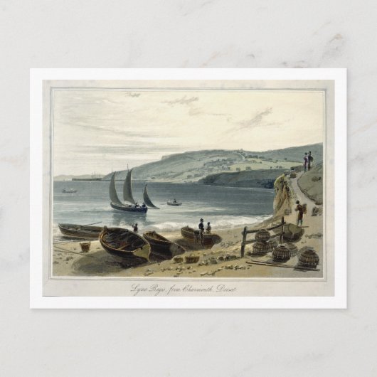 Lyme Regis uit Charmouth, Dorset uit 'A Voyage' Briefkaart (Voorkant)