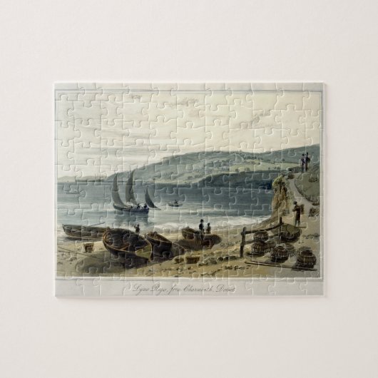 Lyme Regis uit Charmouth, Dorset uit 'A Voyage' Legpuzzel (Horizontaal)