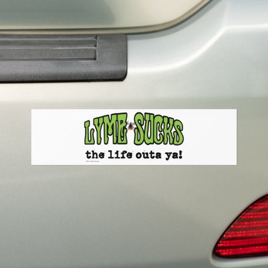 Lyme Sucks Bumpersticker (Op auto)