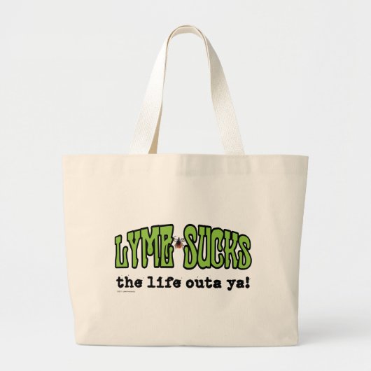 Lyme Sucks Grote Tote Bag (Voorkant)