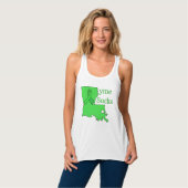 "Lyme Sucks" in Louisiana Dames Tank Top (Volledige Voorkant)