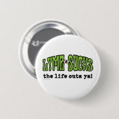 Lyme Sucks Ronde Button 5,7 Cm (Voorkant /achterkant)
