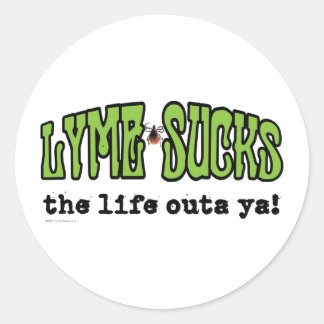 Lyme Sucks Ronde Sticker