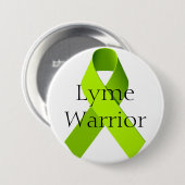 Lyme Warrior Ronde Button 7,6 Cm (Voorkant /achterkant)