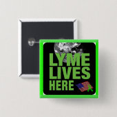 Lyme woont hier Button (Voorkant /achterkant)