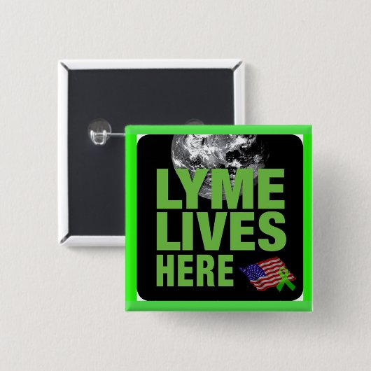 Lyme woont hier Button (Voorkant /achterkant)
