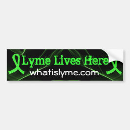 Lyme woont hier Lyme Awareness Bumpersticker