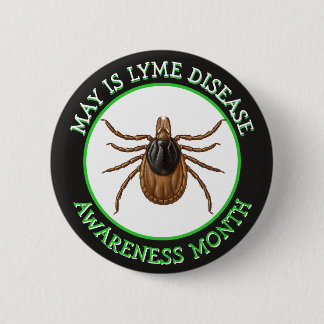 Lyme-ziekte bewustwordingsmaand | Herten-teken  Ronde Button 5,7 Cm