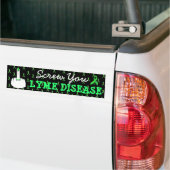 Lyme Ziekte Bewustzijn Bumpersticker Middenvinger (Op Truck)