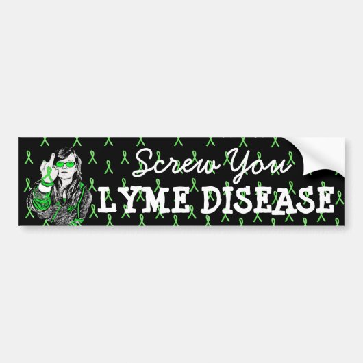 Lyme Ziekte Bewustzijn Bumpersticker Negeer Je (Voorkant)
