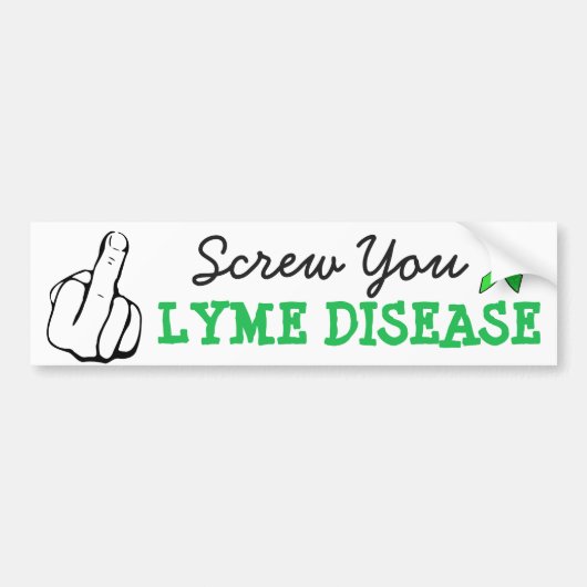 Lyme Ziekte Bewustzijn Bumpersticker Negeer Je (Voorkant)