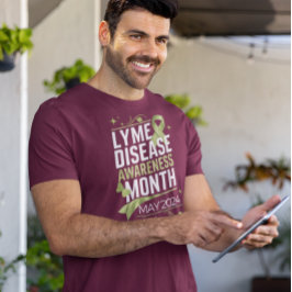 Lyme Ziekte Bewustzijn Maand Onderwijs Ondersteuni T-shirt