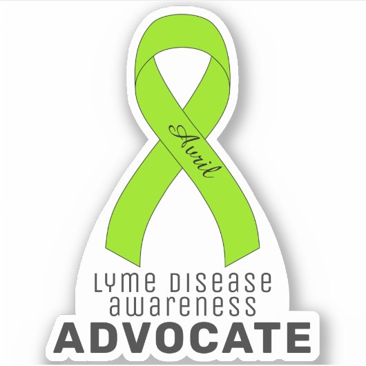 Lyme Ziekte Bewustzijn Vinyl Sticker (Voorkant)