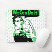 Lyme-ziekte bewustzijn "We Can Do It" Muismat (Met muis)