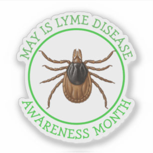 Lyme Ziekte Bewustzijnsmaand   Hertenteek  Sticker