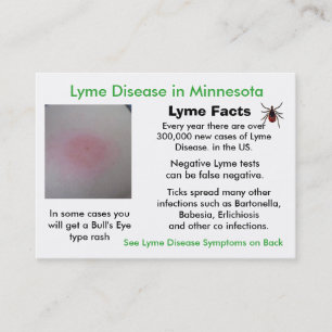 Lyme-ziekte bij Kaarten met Minnesota-informatie Visitekaartje