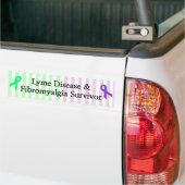 Lyme-ziekte & Fibromyalgie Overlevende Bumperstick Bumpersticker (Op Truck)
