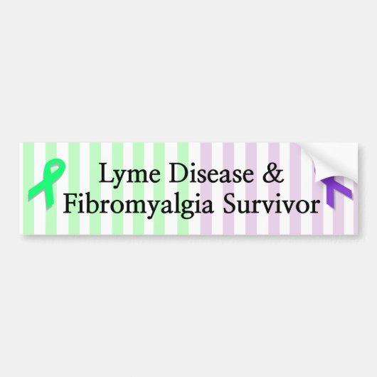 Lyme-ziekte & Fibromyalgie Overlevende Bumperstick Bumpersticker (Voorkant)