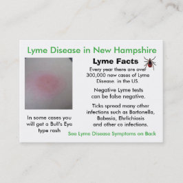 Lyme-ziekte in New Hampshire Informatiekaarten Visitekaartje
