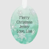 Lymekte Lint en Vlinder Kerst Ornament (achterkant)