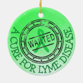Lymekziekte bewustzijn linten ornament (Achterkant)
