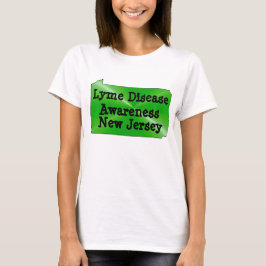 Lymekziektebewustzijn in New Jersey T-shirt