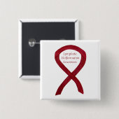 Lymfekliermisvormingswaarschuwing Aangepast lintje Vierkante Button 5,1 Cm (Voorkant /achterkant)