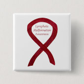 Lymfekliermisvormingswaarschuwing Aangepast lintje Vierkante Button 5,1 Cm (Voorkant)