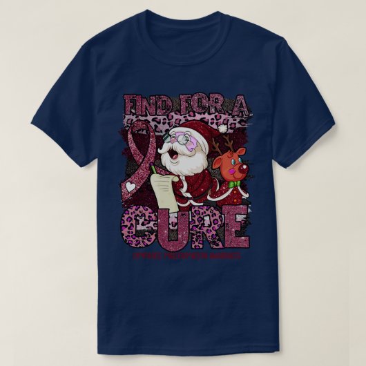 Lymfevatmisvorming Awareness luipaard Kerstmis T-shirt (Design voorkant)