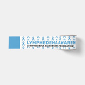 Lymfoedeem bewustzijnspatroonlint grosgrain lint (Voorkant)
