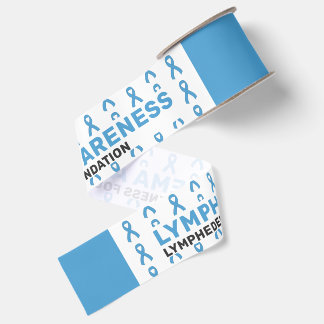 Lymfoedeem bewustzijnspatroonlint grosgrain lint