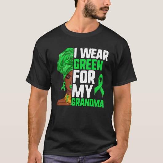 Lymfoom Afro Black Women, ik heb groen Draag voor  T-shirt (Voorkant)