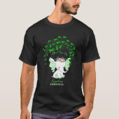 Lymfoom Bewustheid Elephant Warrior Green Ribbon T-shirt (Voorkant)
