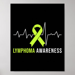 Lymfoom Bewustheid Hartslag Poster