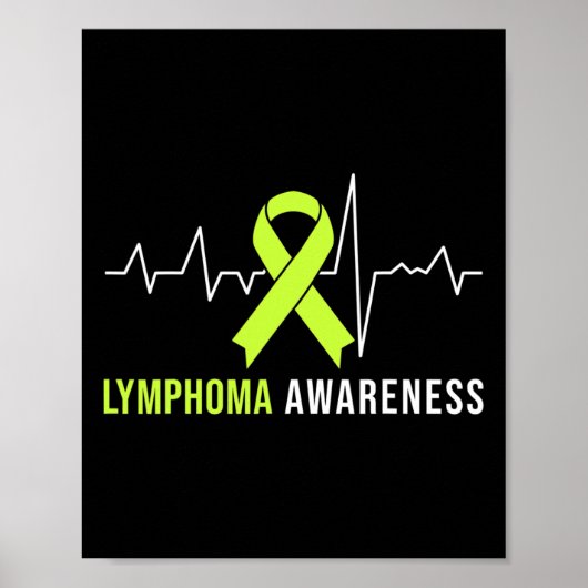 Lymfoom Bewustheid Hartslag Poster (Voorkant)