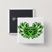 Lymfoom Bewustheid Hartwings.png Vierkante Button 5,1 Cm (Voorkant /achterkant)