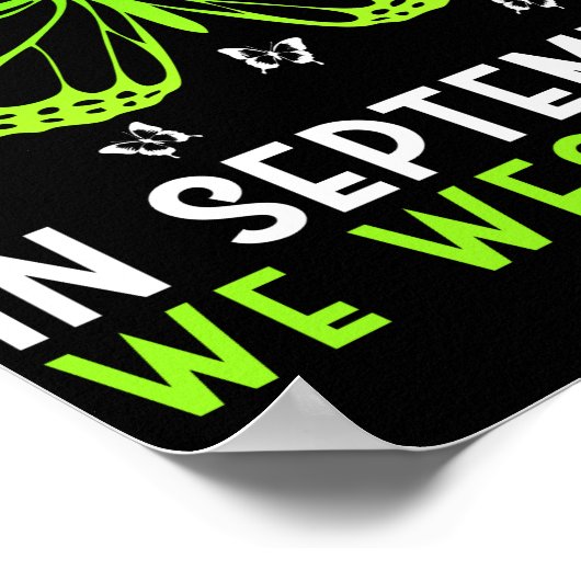 Lymfoom Bewustheid In september Draag we Limoen Poster (Hoek)