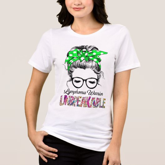 Lymfoom Bewustheid Klantenondersteuning Tri-Blend Shirt (Voorkant)